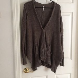 Free People Shark Hem Cardigan